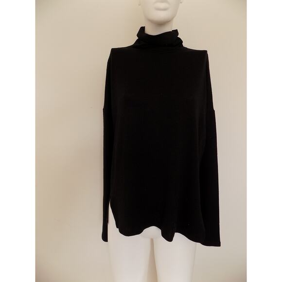 Rag & Bone Jean pullover sweater black turtleneck oversized size Small - Picture 2 of 9